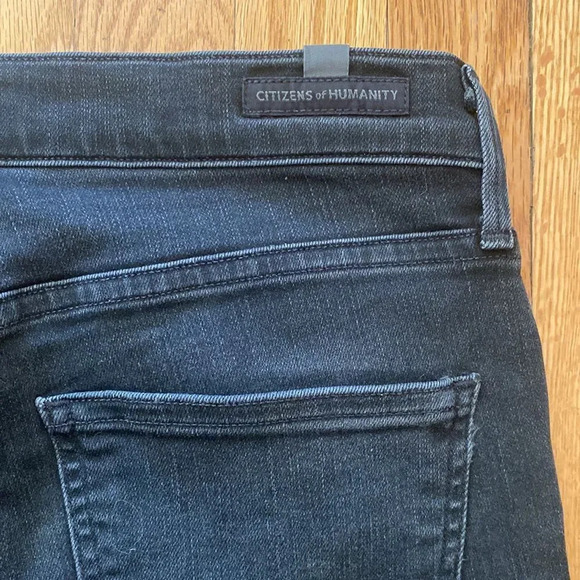 Citizens of Humanity 27 black Rocket Crop Hogh Rise Skinny great pre owned cond - Picture 5 of 6